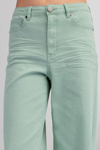 Brooke Wide Leg Pants by Easel - Mint Sage