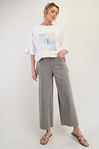 Brooke Wide Leg Pants by Easel - Ash Olive
