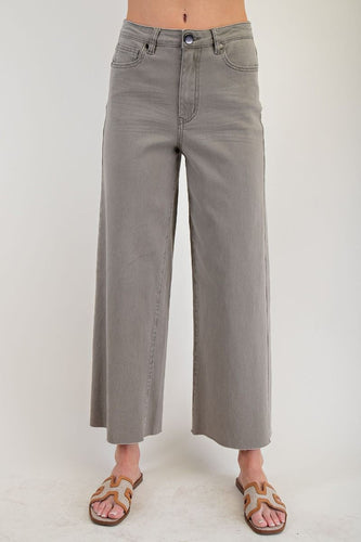 Brooke Wide Leg Pants by Easel - Ash Olive