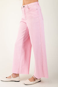 Brooke Wide Leg Pants by Easel - Pink Foam