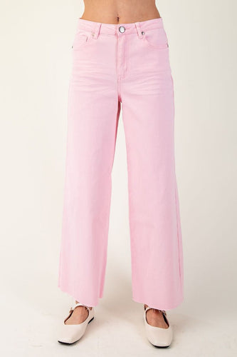 Brooke Wide Leg Pants by Easel - Pink Foam