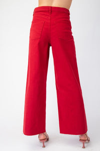 Brooke Wide Leg Pants by Easel - Red Velvet