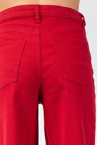 Brooke Wide Leg Pants by Easel - Red Velvet