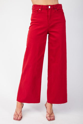 Brooke Wide Leg Pants by Easel - Red Velvet