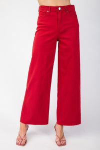 Brooke Wide Leg Pants by Easel - Red Velvet