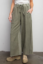 Load image into Gallery viewer, Terry Wide Leg Pants by Easel - Faded Olive