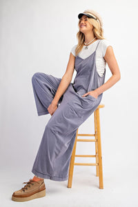 Free Spirit Wide Leg Jumpsuit - Crown Blue