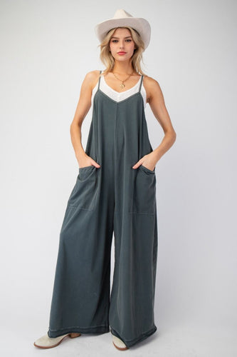 Free Spirit Wide Leg Jumpsuit - Ash