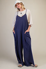 Load image into Gallery viewer, Free Spirit Wide Leg Jumpsuit - Blueberry