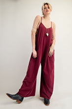 Load image into Gallery viewer, Free Spirit Wide Leg Jumpsuit - Burgundy