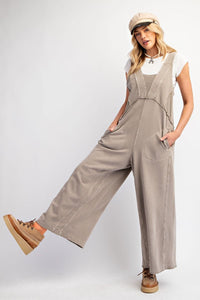 Piper Terry Cloth Jumpsuit - Mushroom