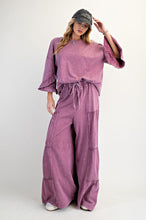 Load image into Gallery viewer, Remi Tiered Wide Leg Pants - Raspberry
