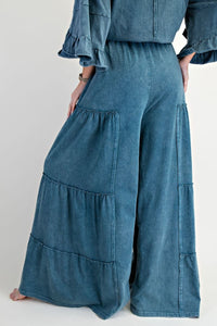 Zara Tiered Wide Leg Pants - Teal