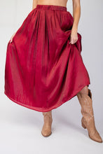 Load image into Gallery viewer, Holiday Soiree Maxi Skirt - Wine