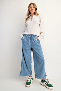 Diana Wide Leg Pants by Easel - Light Denim