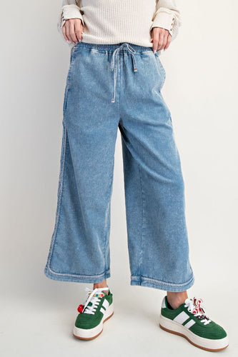 Diana Wide Leg Pants by Easel - Light Denim