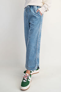 Diana Wide Leg Pants by Easel - Light Denim