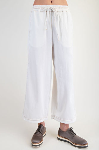 Diana Wide Leg Pants by Easel - White