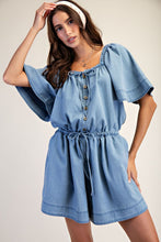Load image into Gallery viewer, CJ Washed Denim Romper by Easel