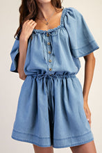 Load image into Gallery viewer, CJ Washed Denim Romper by Easel