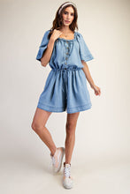 Load image into Gallery viewer, CJ Washed Denim Romper by Easel