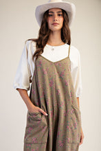 Load image into Gallery viewer, Floral Spirit Wide Leg Jumpsuit - Olive