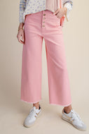 Witney Button Fly Pants by Easel - Powder Pink
