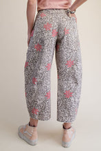 Load image into Gallery viewer, Animal Printed Washed Barrel Pants - Rose Stone