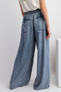 Lindsay Chambray Pants - Washed Denim