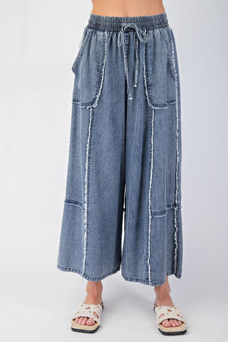 Rhiana Denim Pants - Washed Denim