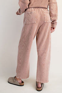 Relaxed Ribbed Pants - Light Mocha