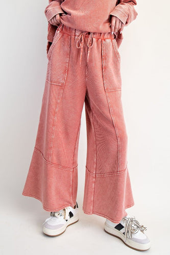 Asher Mineral Washed Pants by Easel - Boho Red