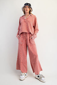 Asher Mineral Washed Pants by Easel - Boho Red