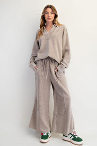 Asher Mineral Washed Pants by Easel - Light Mocha