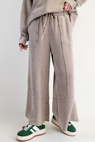 Asher Mineral Washed Pants by Easel - Light Mocha