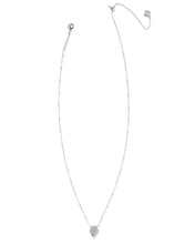Load image into Gallery viewer, Kendra Scott Framed Silver Tess Satellite Short Pendant Necklace in Platinum Drusy