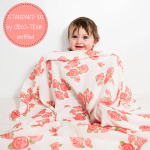 Blooming Elegance Muslin Swaddle Blanket