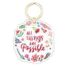 Load image into Gallery viewer, Inspirational Floral Keychains