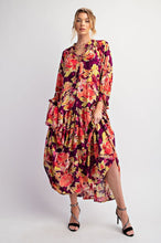 Load image into Gallery viewer, Veronica Floral Maxi Dress - Wine