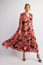 Load image into Gallery viewer, Veronica Floral Maxi Dress - Wine