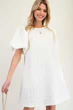 Load image into Gallery viewer, Scottie Puff Sleeve Dress - Off White