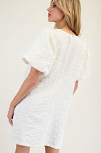 Load image into Gallery viewer, Scottie Puff Sleeve Dress - Off White