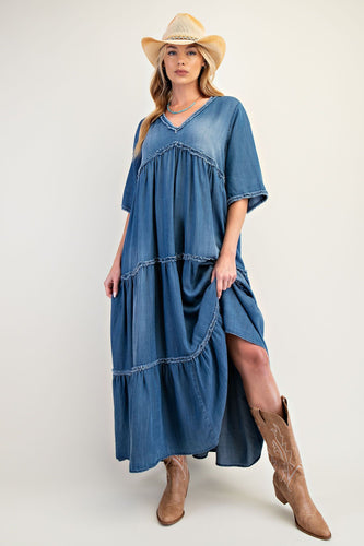Daniella Denim Maxi Dress