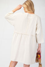 Load image into Gallery viewer, Emerson Mineral Wash Dress - Ecru