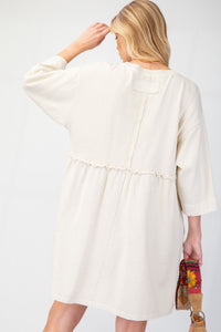 Emerson Mineral Wash Dress - Ecru