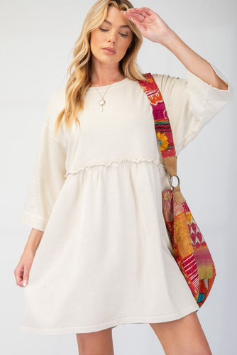 Emerson Mineral Wash Dress - Ecru