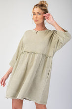 Load image into Gallery viewer, Emerson Mineral Wash Dress - Faded Sage