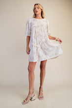 Load image into Gallery viewer, Francesca Peach Blossom Ruffle Dress - Ivory