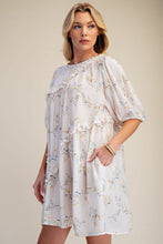 Load image into Gallery viewer, Francesca Peach Blossom Ruffle Dress - Ivory