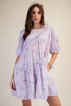 Load image into Gallery viewer, Francesca Peach Blossom Ruffle Dress - Lavender